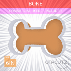 Bone~6in.gif STL file Bone Cookie Cutter 6in / 15.2cm・3D printer model to download