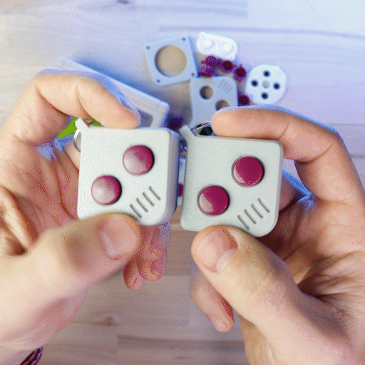 Game Boy Keychain Fidget & AirTag Holder