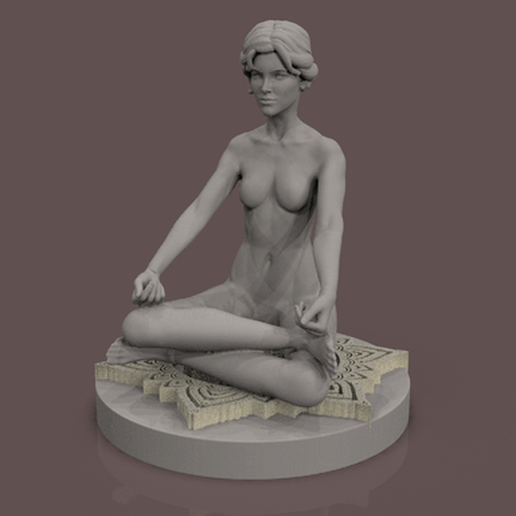 Webp.net-gifmaker-21.gif STL-Datei Yoga Girl Lotus herunterladen • 3D-druckbares Design, gilafonso