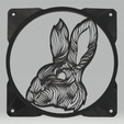 gif1.gif 120mm fan shroud in the shape of a rabbit's head