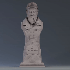 ezgif.com-gif-maker.gif Archivo STL Estatua al Marinero Perdido lista para imprimir.・Objeto de impresión 3D para descargar