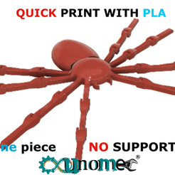 QUICK PRINT WITH NO SUPPORT omec Fichier 3D Flexi Spider V.8・Modèle pour imprimante 3D à télécharger, UNOMEC