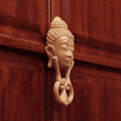 GifBuddhaDoor.gif Archivo STL Buddha Door Knocker・Idea de impresión 3D para descargar, RodMuzac
