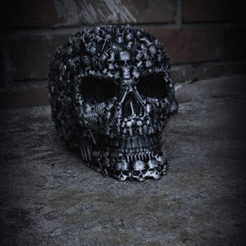 CatacombsSkull.gif STL-Datei Katakomben Schädel von Pretzel Prints, Druck an Ort und Stelle, Schädel aus Knochen, Gruseliges Skelett Schädel, Knochenhaufen Schädel・3D-druckbare Vorlage zum herunterladen