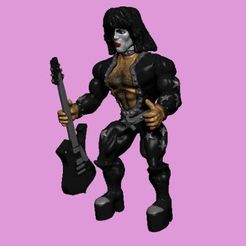 paul.gif 3D file PAUL STANLEY THE KISS STARCHILD BANDIT - MOTU VERSION・3D printing idea to download, ALTRESDE