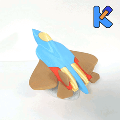 GIF-200809_101345g.gif STL file Fighter Jet Toy Puzzle - RU type・3D printing template to download, HeyVye
