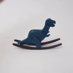 A-ROCKING-DINOSAUR-Dollhouse-Miniature.gif Archivo STL MINIATURA Dinosaurio balancín・Objeto imprimible en 3D para descargar, RAINMAKERZPACE