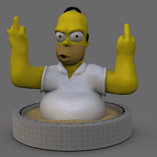 Webp.net-gifmaker-19.gif STL file Homer Simpson・3D printing template to download, gilafonso