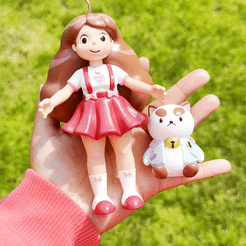 ezgif.com-gif-maker.gif STL file Bee and Puppycat・3D printing model to download