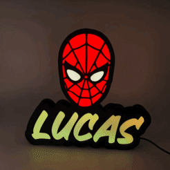 Le LUCAS Fichier STL lampe lucas spider man・Plan imprimable en 3D à télécharger