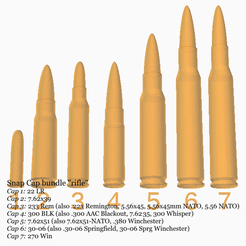 rifle-3.gif STL file Snap Cap collection for rifles・Template to download and 3D print
