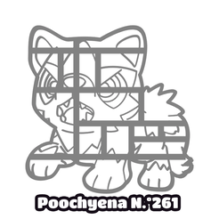 Poochyenagif.gif STL file Poochyena Cookie Cutter Pokemon Anime Chibi・3D printable model to download, Negaren