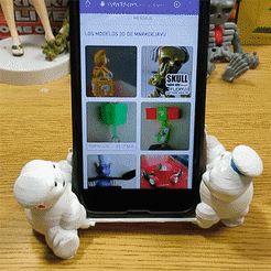 Mini-Puft-GIF2.gif Download STL file Mini Puft Cell Phone Holder • 3D print design, Markdejavu