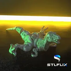 STLFLIZ Fichier STL Vélociraptor Steampunk・Plan pour imprimante 3D à télécharger
