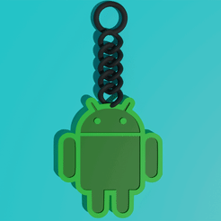 Android2D3.gif Fichier STL gratuit Porte-clés Android・Objet imprimable en 3D à télécharger, KeyChainFactory