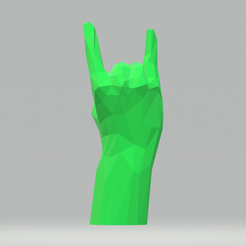 Senza-titolo.gif STL file LOWPOLY HAND - italian style・Design to download and 3D print