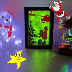 animiertes-gif-von-online-umwandeln-de-3.gif Free STL file christmas scene frame・3D print object to download