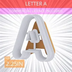 Letter_A~2.25in.gif Letter A Cookie Cutter 2.25in / 5.7cm
