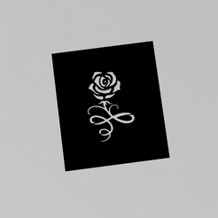 rose-01.gif Файл STL розовый трафарет・3D модель для печати скачать
