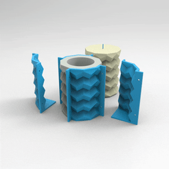 untitled.1828.gif STL file ORIGAMI MOLD FACETATED CEMENT MOULD POLYPLANTER VASE candel・3D printable model to download