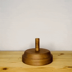 E6633FC7-51A7-4513-B05C-216B595984C6.gif 3D file Wooden Spinning Yarn Holder・3D printable model to download