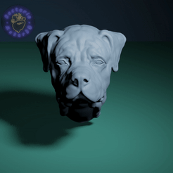 Pug-Dog.gif STL file Rottweiler Head・Model to download and 3D print