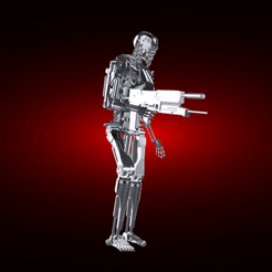 Terminator-Endosceleton-with-gun.gif STL file TERMINATOR ENDOSCELETON T800 with gun・3D printable model to download, FUN3D