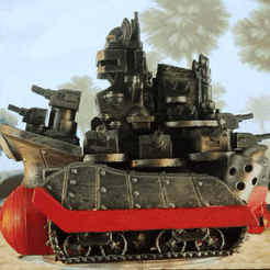 ezgif.com-gif-maker.gif STL-Datei Metal Slug Big Shiee / Land Battleship Chibi Version・3D-druckbare Vorlage zum herunterladen