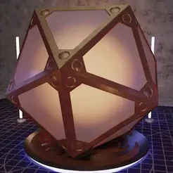 D20-Lamp-12fps.gif Fichier STL Icosahedron / Lampe D20 - Capygon・Idée pour impression 3D à télécharger