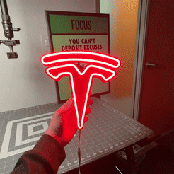 ezgif.com-gif-maker.gif Free 3D file 3D Printed TESLA Neon Sign W/Instructions・3D printing design to download