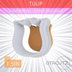 Tulip~1.5in.gif Tulip Cookie Cutter 1.5in / 3.8cm