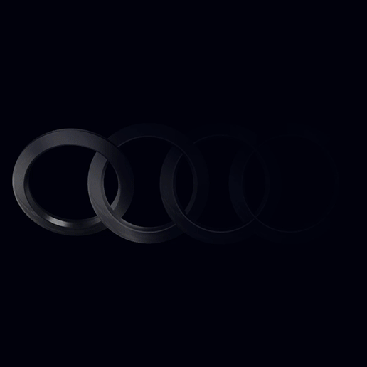 audi logo 3D model