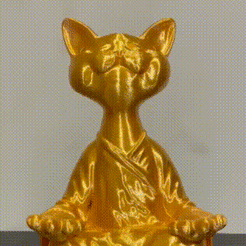 FullSizeRender.gif STL file CUTE CAT ZEN INCENSE BURNER・3D printable model to download, Ivankahl3D
