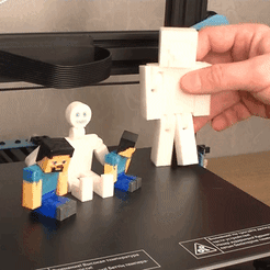 00050.gif STL file Minecraft Steve, articulated, print-in-place (no assembly), no supports・3D printing template to download