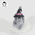 witchgif.gif Snotty Cute Cat Decoration Figurine