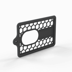 output_FOEHwh.gif Download free STL file 3D printed Badge holder - Honeycomb THIN design • 3D printing template, AndreaCasadio