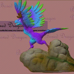 raptor.gif Download STL file feathered dragon, velociraptor, dromaeosaurid theropod dinosaur jewellery, pendant, necklace, ear ring • 3D printer design, BoxedDragon