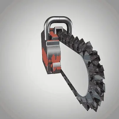 Motosierra con cadenas deslizables