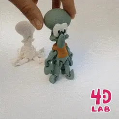 lul.gif 3D file Spongebob's Squidward (Flexible, no supports)・Template to download and 3D print, 4dLab
