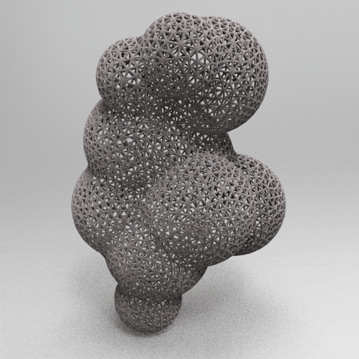 voronoi buble 2 bubbles 3D model
