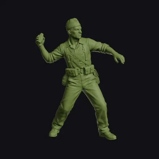 Spanish Civil War Republican Dinamitero Throwing a Grenade
