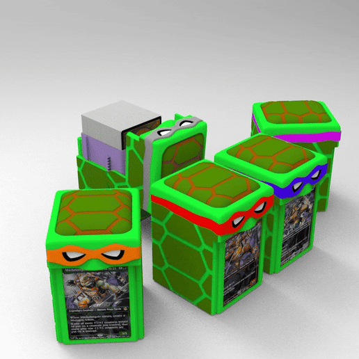 TMNT Inspired Deck Box – Turtle Shell Edition (Commander MTG)