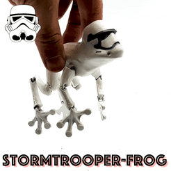 STORMTROOPER-FROG Archivo STL stormtrooper-FROG FLEXI PRINT-IN-PLACE FROG stormtrooper・Diseño de impresora 3D para descargar, Blasters4masters