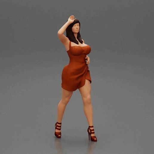 ezgif.com-gif-maker-9.gif Sexy Woman walking In High Heels And Short Dress