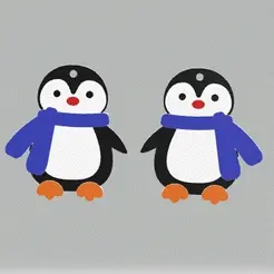 penguin-earrings.gif Fichier STL boucles d'oreilles - pingouin・Objet pour imprimante 3D à télécharger