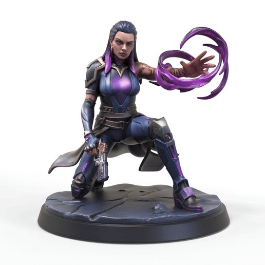 🧎 Reyna Valorant Kneeling Empress Miniature Action Pose with Magic ...