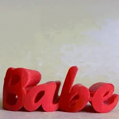 123123213.gif STL file Babe - Heart Valentine's Day Gift・Model to download and 3D print