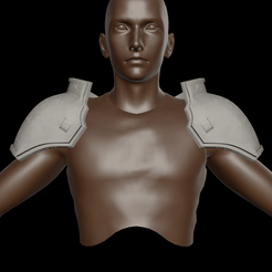 zack-shoulders.gif Zack Fair Shoulder Armor Shinra Soldier 2ed Class ( FF7 R ) 3D Print STL