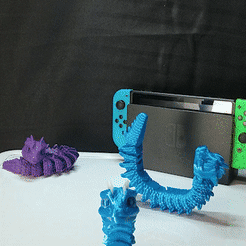 Sequence-07_1.gif Baby-Basilisk (kurze Version) - Print-in-Place-Gelenk Snap-Flex Fidget