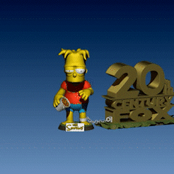 Bart_render_AdobeExpressaa.gif STL-Datei Bart Simpsons Sklave・Modell für 3D-Drucker zum Herunterladen